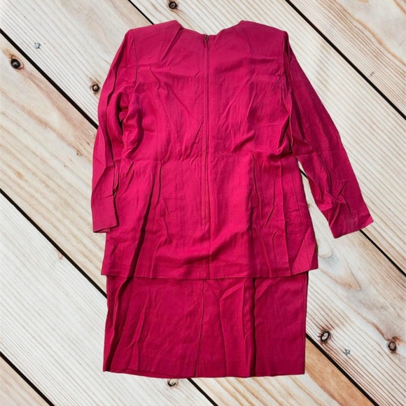 Vintage Studio I Red Dress Skirt Suit - Picture 2 of 4